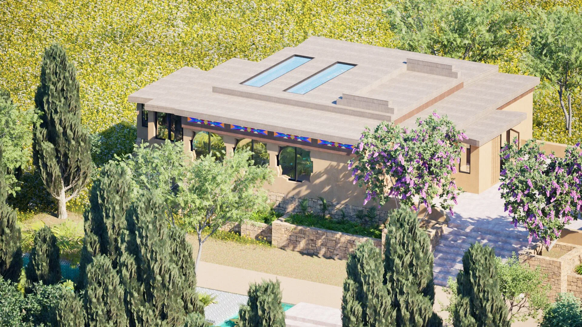 McLean estate courtyard pool