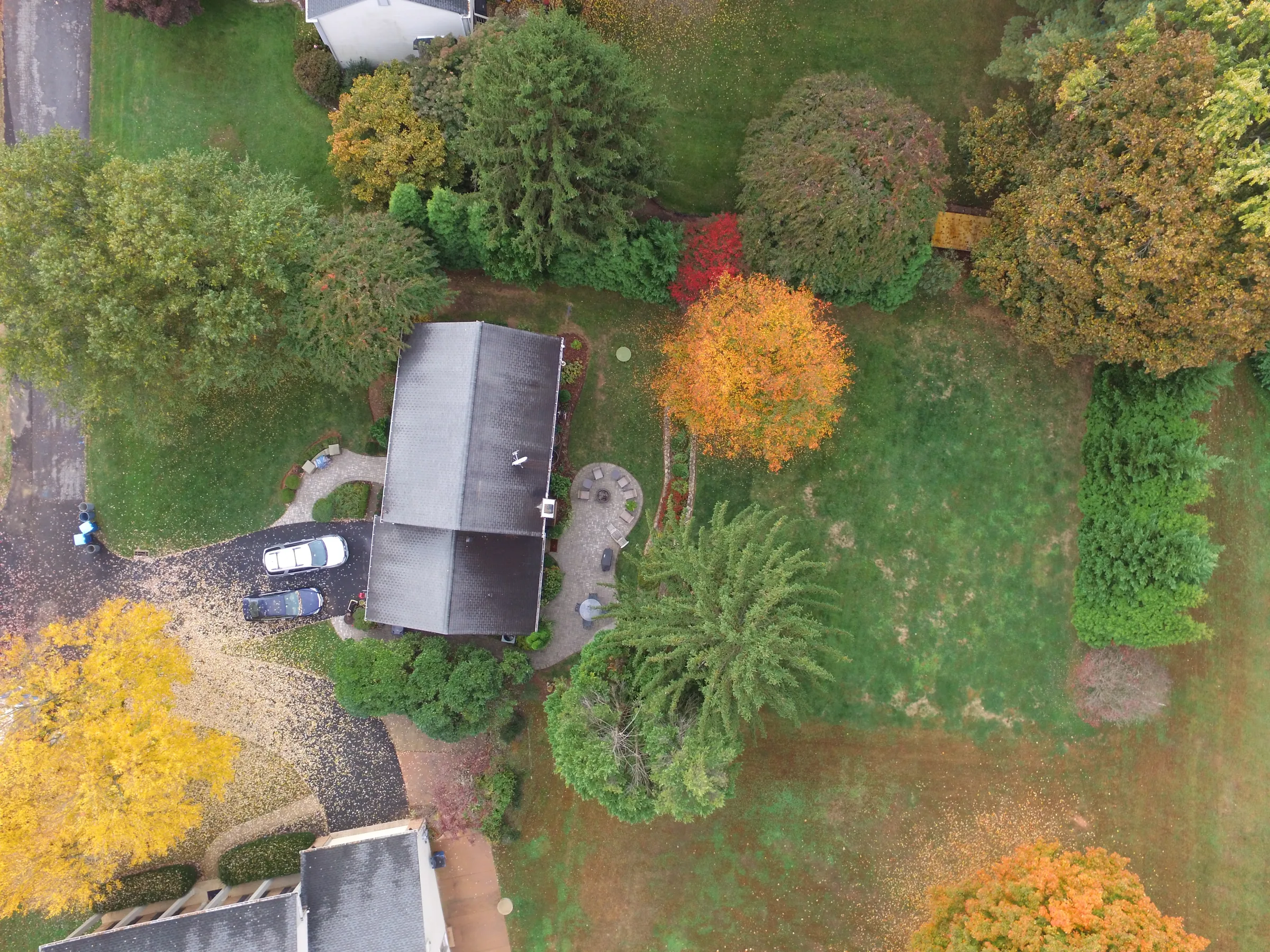 Sustainable estate aerial view