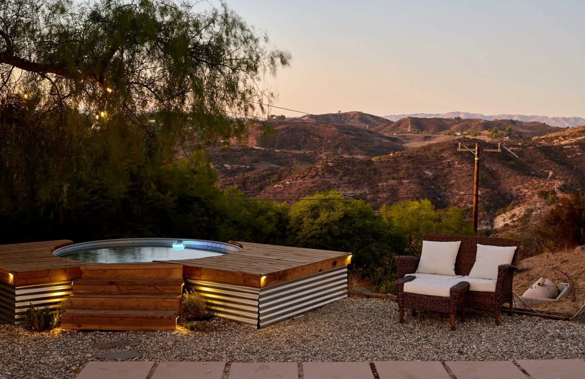 Boutique outdoor property with pool and native plantings